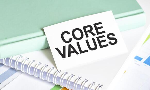 core-values-words-on-notepad-and-charts-free-photo